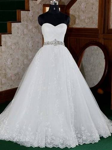 wedding dresses ball gown sweetheart neckline lace