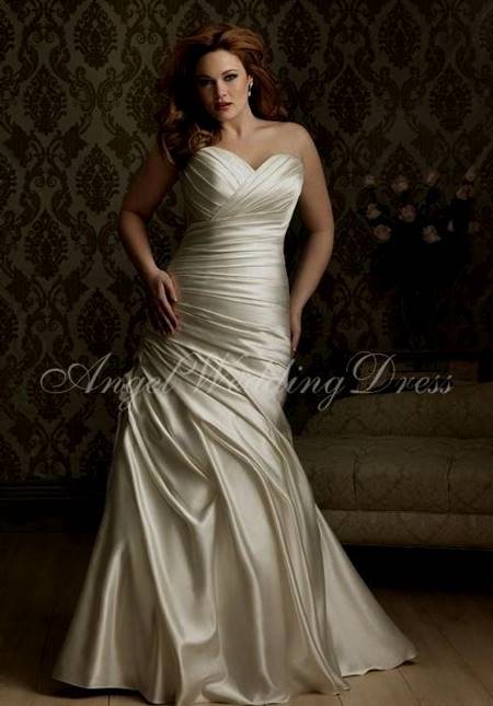 wedding dresses sweetheart neckline fit and flare plus size