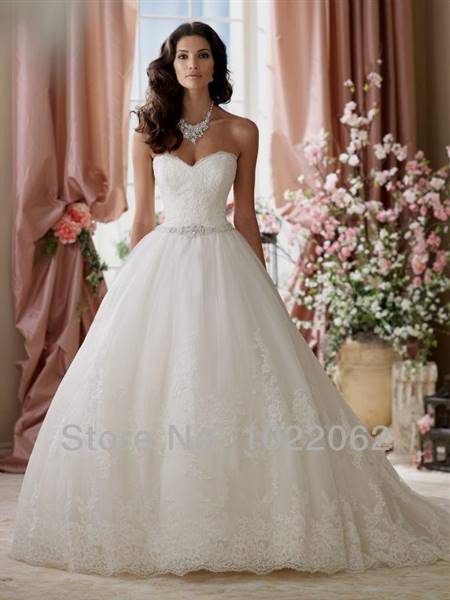 wedding dresses sweetheart neckline princess ball gown strapless