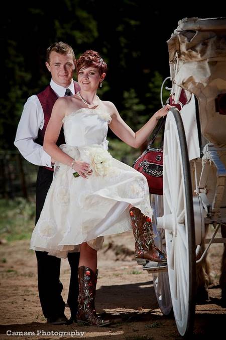 western wedding dress