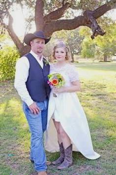 western wedding dress with boots