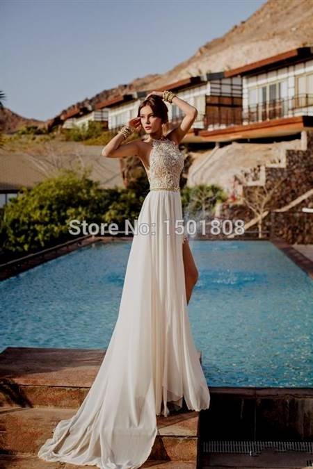 white and gold lace prom dresses