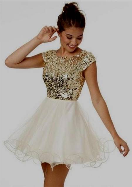 white and gold party dresses with sleeves