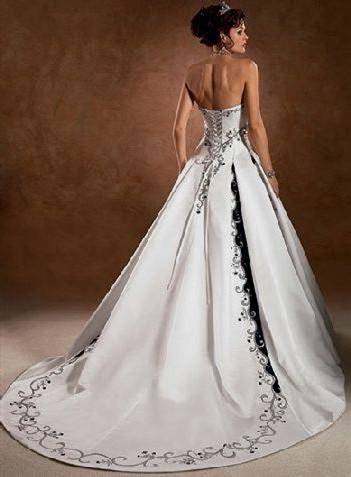 white and purple corset wedding dresses