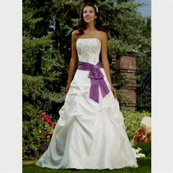 white and purple wedding dresses
