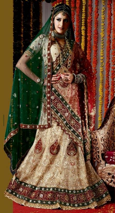 white and red indian wedding dresses