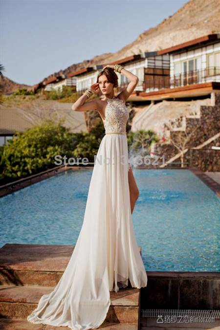 white lace prom dress open back