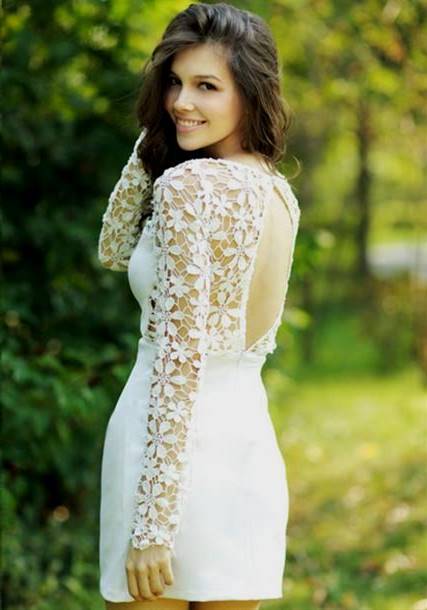 white lace prom dresses