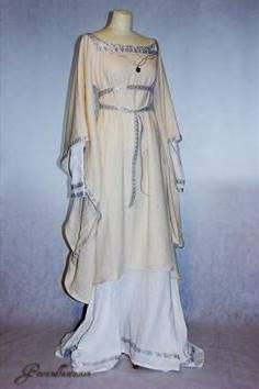 white medieval princess dresses