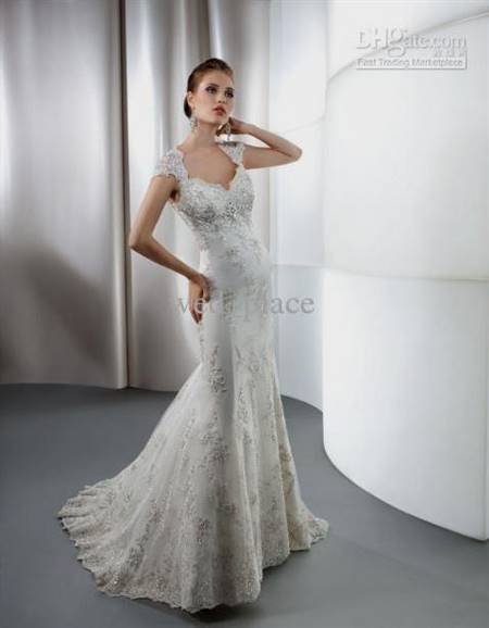 white mermaid wedding dresses with bling