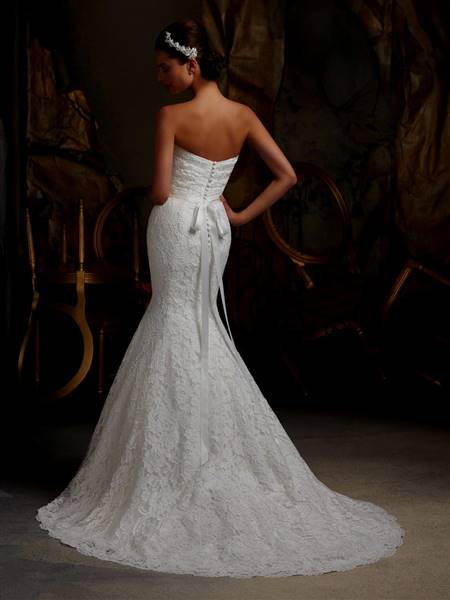 white mermaid wedding dresses with bling