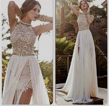 white prom dresses with sleeves
