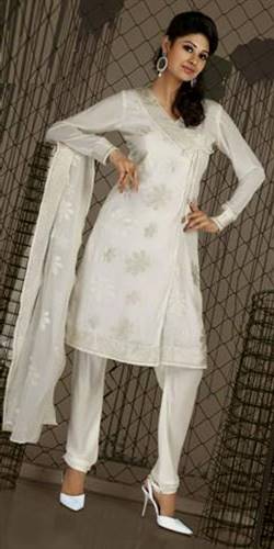 white punjabi dress patterns