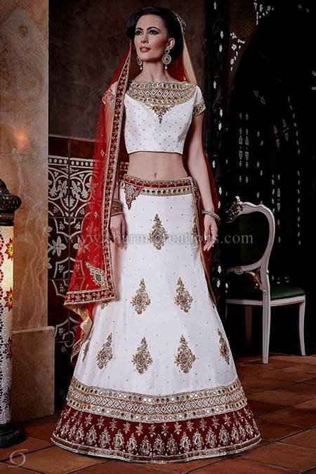 white punjabi wedding dress