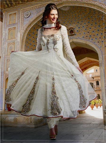 white punjabi wedding dress