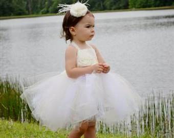 white toddler flower girl dresses