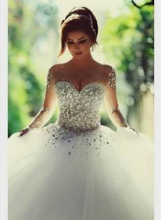 white wedding dresses with diamonds and lace