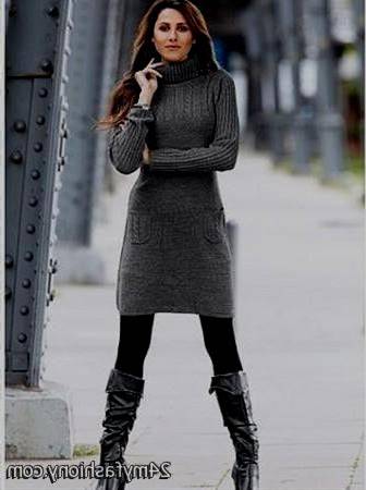 winter dresses with boots