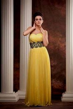 yellow and black ball gown