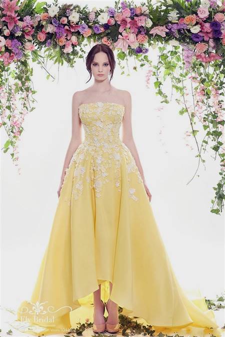 yellow ball gown dresses
