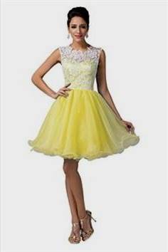 yellow cocktail dress for prom night