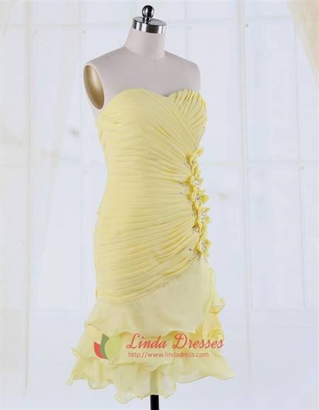 yellow cocktail dress for prom night