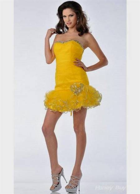 yellow cocktail dresses