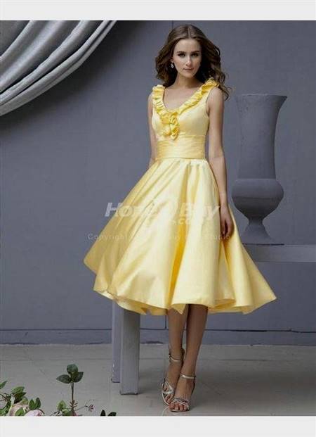 yellow cocktail dresses