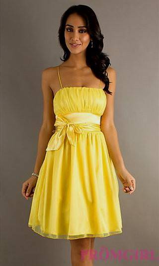 yellow dresses for graduation