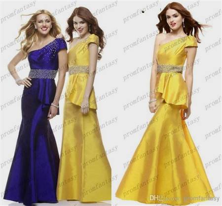 yellow mermaid prom dresses