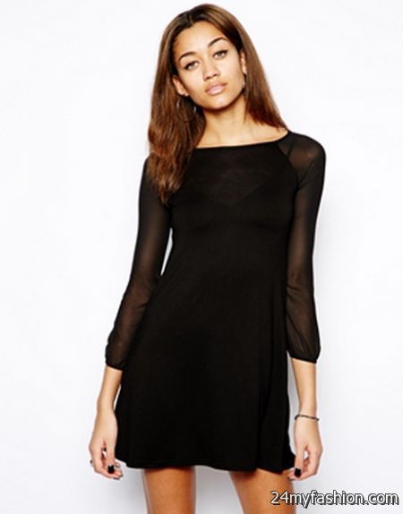 Black dress with sheer sleeves review