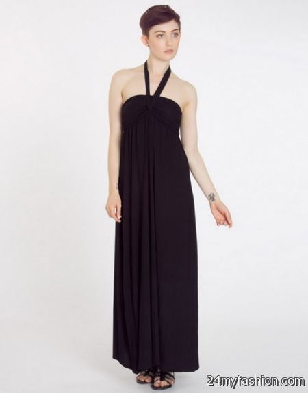 Black halter neck maxi dresses review