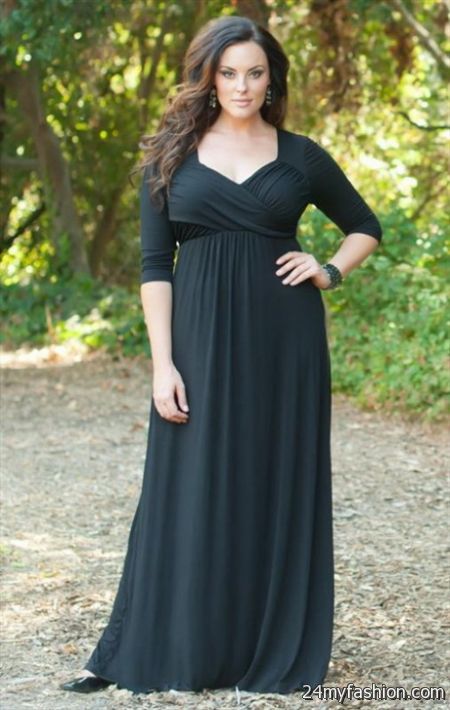 Black maxi dresses plus size