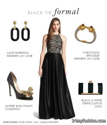 Black tie formal dresses