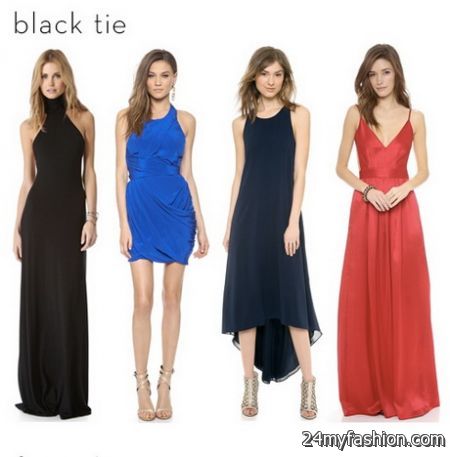 Black tie formal dresses