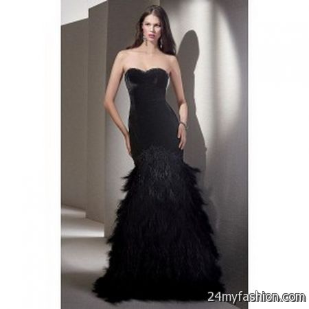 Black velvet evening gowns