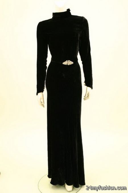 Black velvet evening gowns