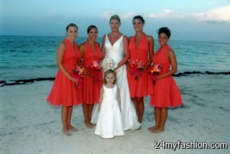 Coral coloured bridesmaid dresses review
