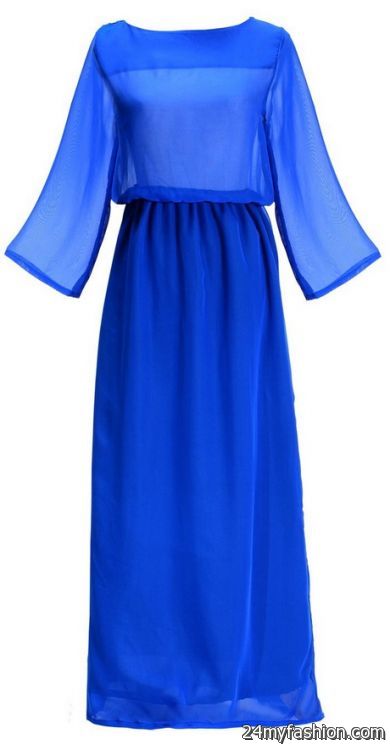 Electric blue maxi dress review