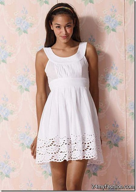Girls white summer dress