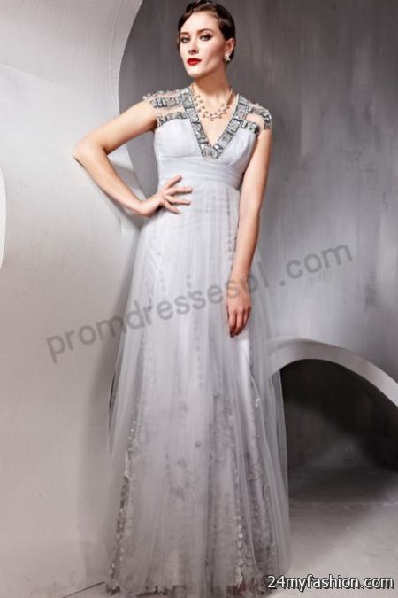 Gray formal dresses