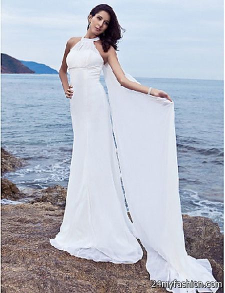 Halter beach wedding dress review