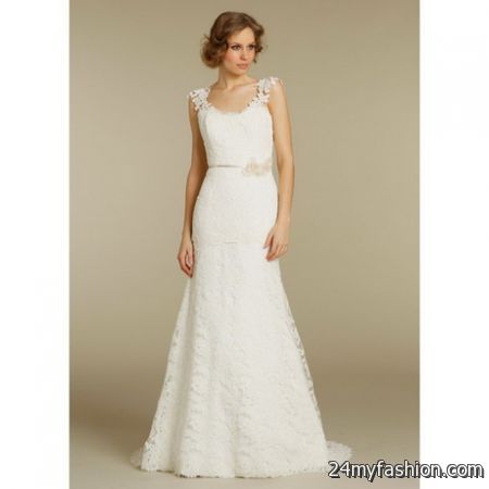 Lace white dress long