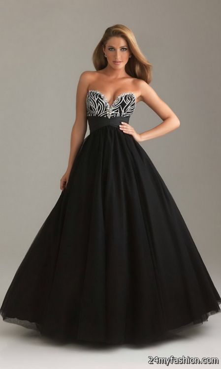 Long black ball dresses