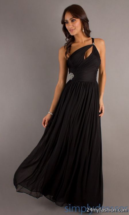 Long black ball dresses