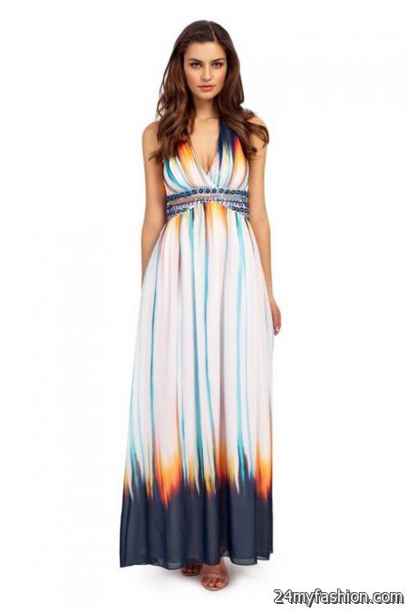 Multi coloured maxi dress review