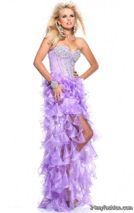 Purple ball gown dresses