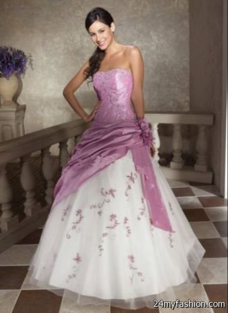 Purple bridal gowns