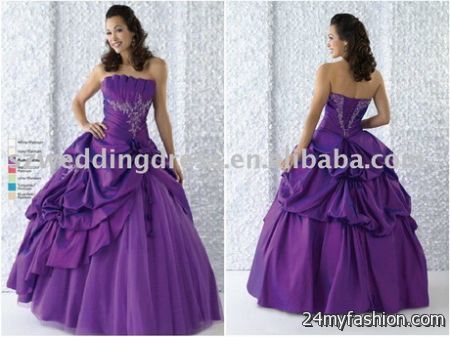 Purple bridal gowns