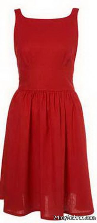 Red linen dress review